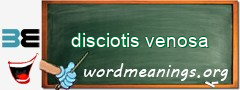 WordMeaning blackboard for disciotis venosa